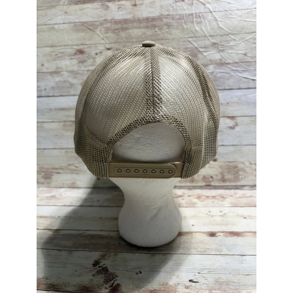Otto "Trophy Wife" "Mama" Trucker Hat Patches Adjustable Snap Back O/S Tan NWOT - Picture 3 of 4
